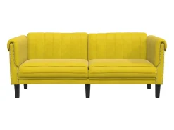 Sofá* Sofá de 2 lugares veludo PT385771 Amarelo