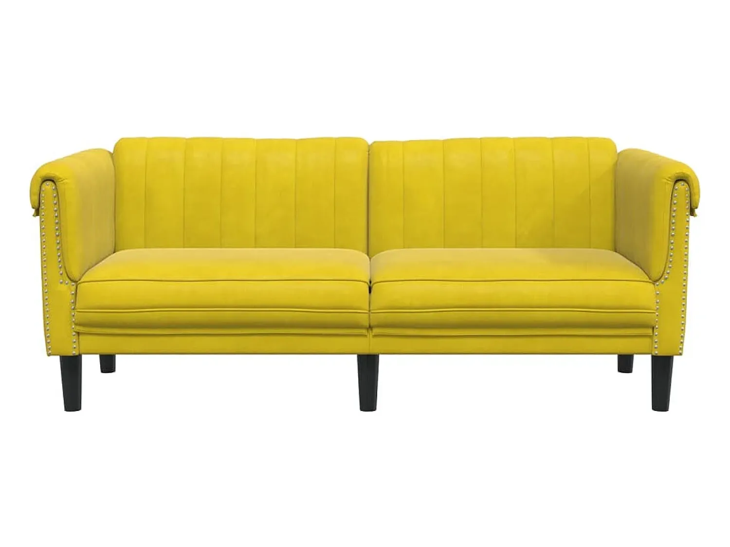 Sofá* Sofá de 2 lugares veludo PT385771 Amarelo