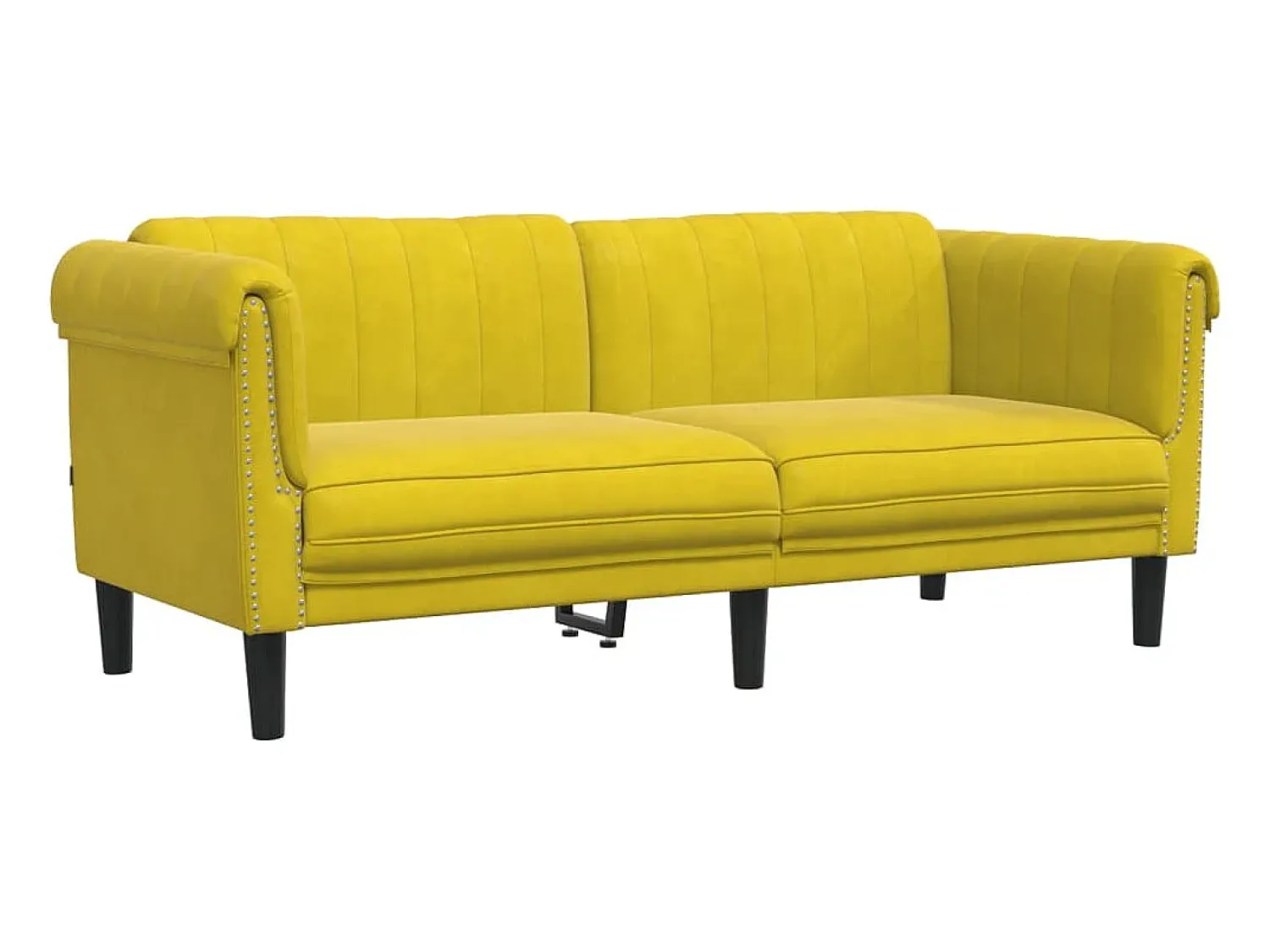 Sofá* Sofá de 2 lugares veludo PT385771 Amarelo