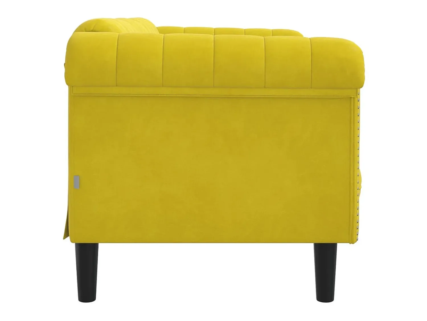 Sofá* Sofá de 2 lugares veludo PT385771 Amarelo