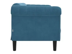 Sofá| Sofá de 2 lugares veludo PT543877 Azul