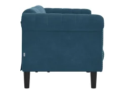 Sofá|vidaxl Sofá de 3 lugares veludo Azul
