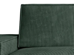 Vente-unique Sofá de 3 lugares veludo canelado verde design AMELIA^ Sofá