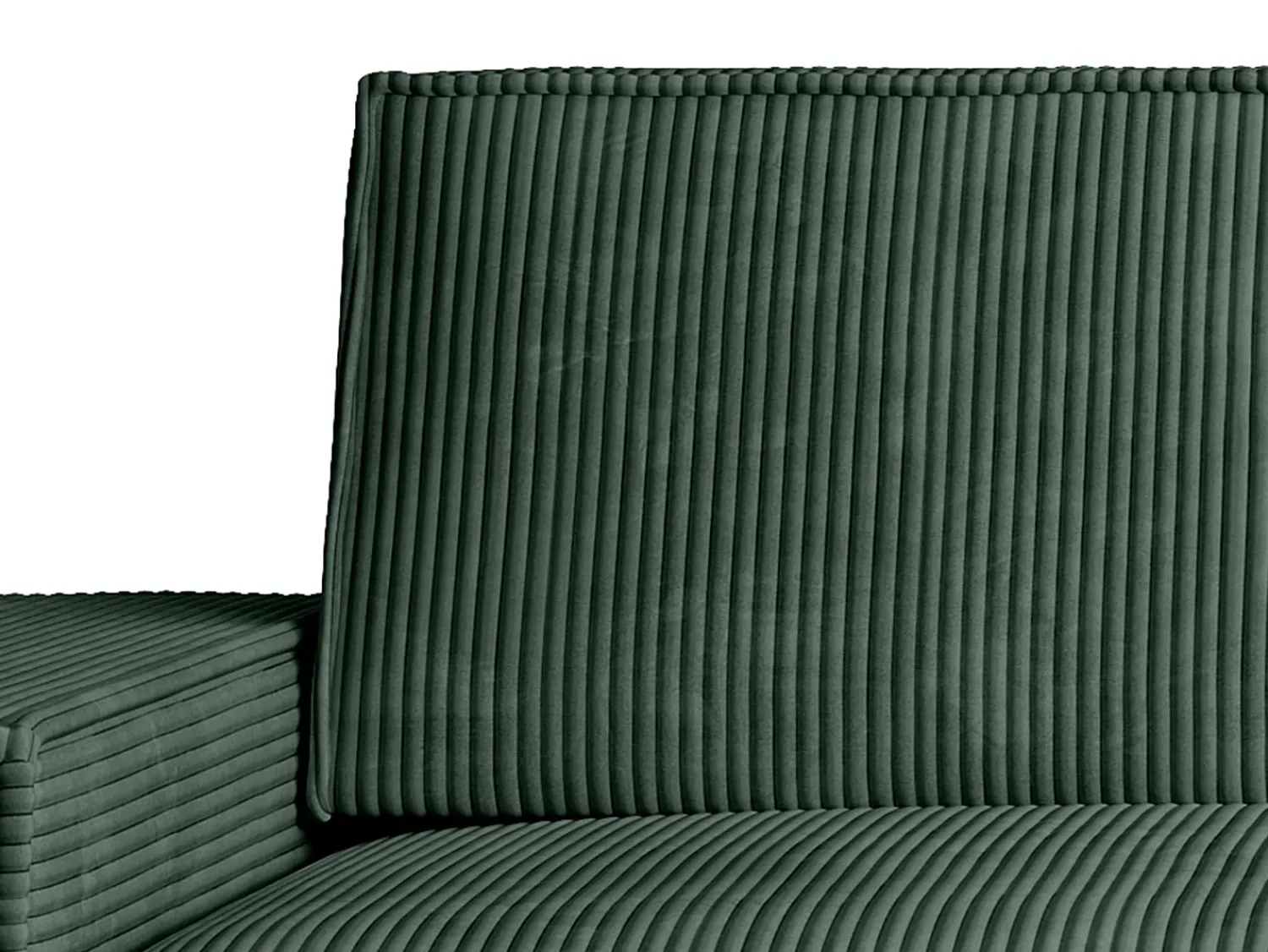Vente-unique Sofá de 3 lugares veludo canelado verde design AMELIA^ Sofá