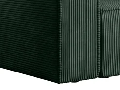 Vente-unique Sofá de 3 lugares veludo canelado verde design AMELIA^ Sofá