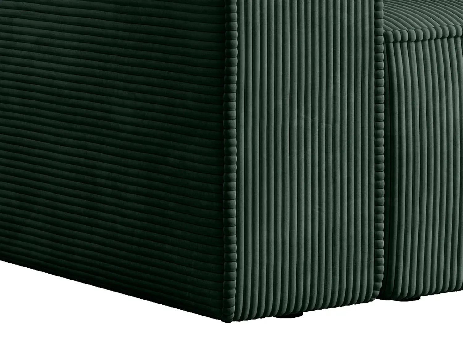 Vente-unique Sofá de 3 lugares veludo canelado verde design AMELIA^ Sofá