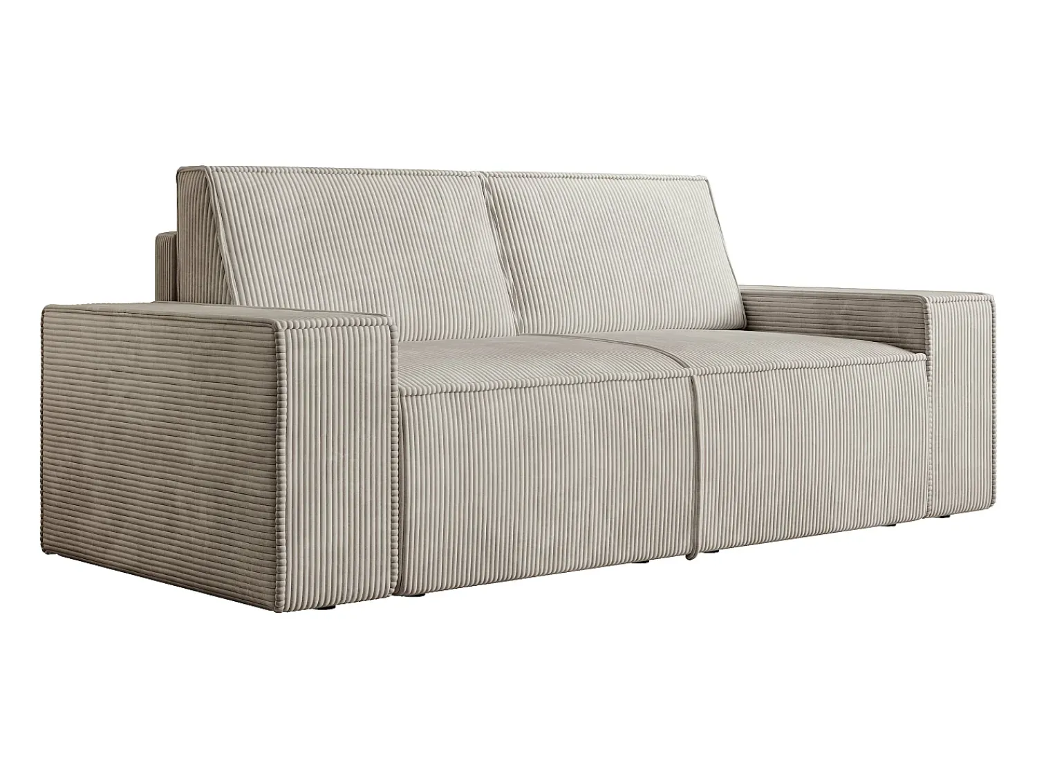 Sofá|Vente-unique Sofá de 2 lugares veludo canelado design AMELIA Bege