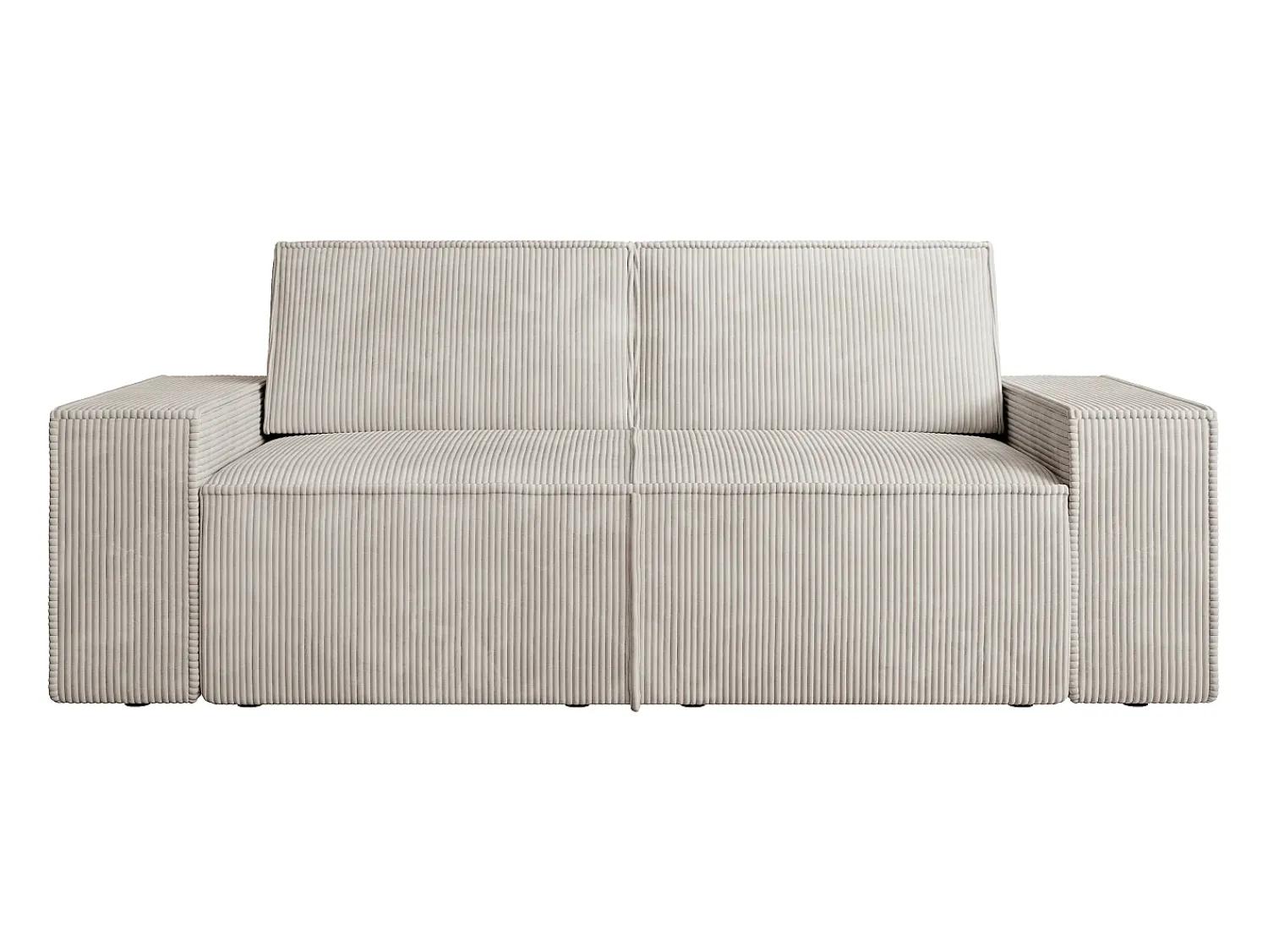 Sofá|Vente-unique Sofá de 2 lugares veludo canelado design AMELIA Bege