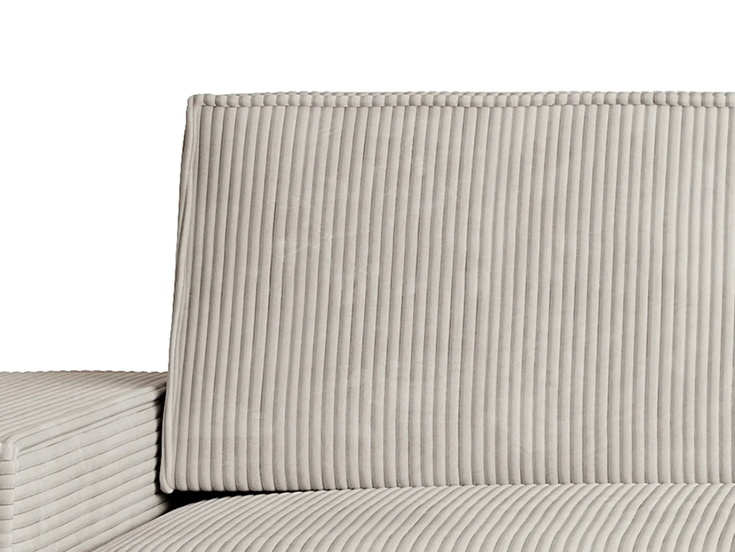 Best Vente-unique Sofá de 3 lugares veludo canelado design AMELIA Bege