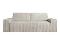 Best Vente-unique Sofá de 3 lugares veludo canelado design AMELIA Bege