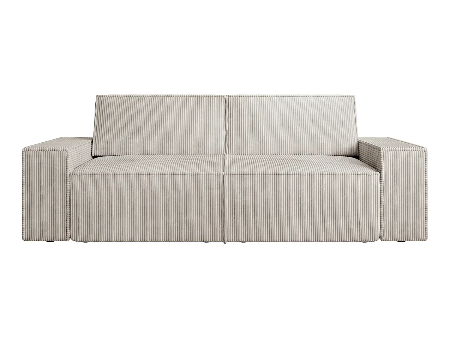 Best Vente-unique Sofá de 3 lugares veludo canelado design AMELIA Bege