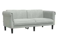 Best Sofá de 2 lugares veludo -claro PT572779 Cinzento