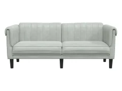 Best Sofá de 2 lugares veludo -claro PT572779 Cinzento