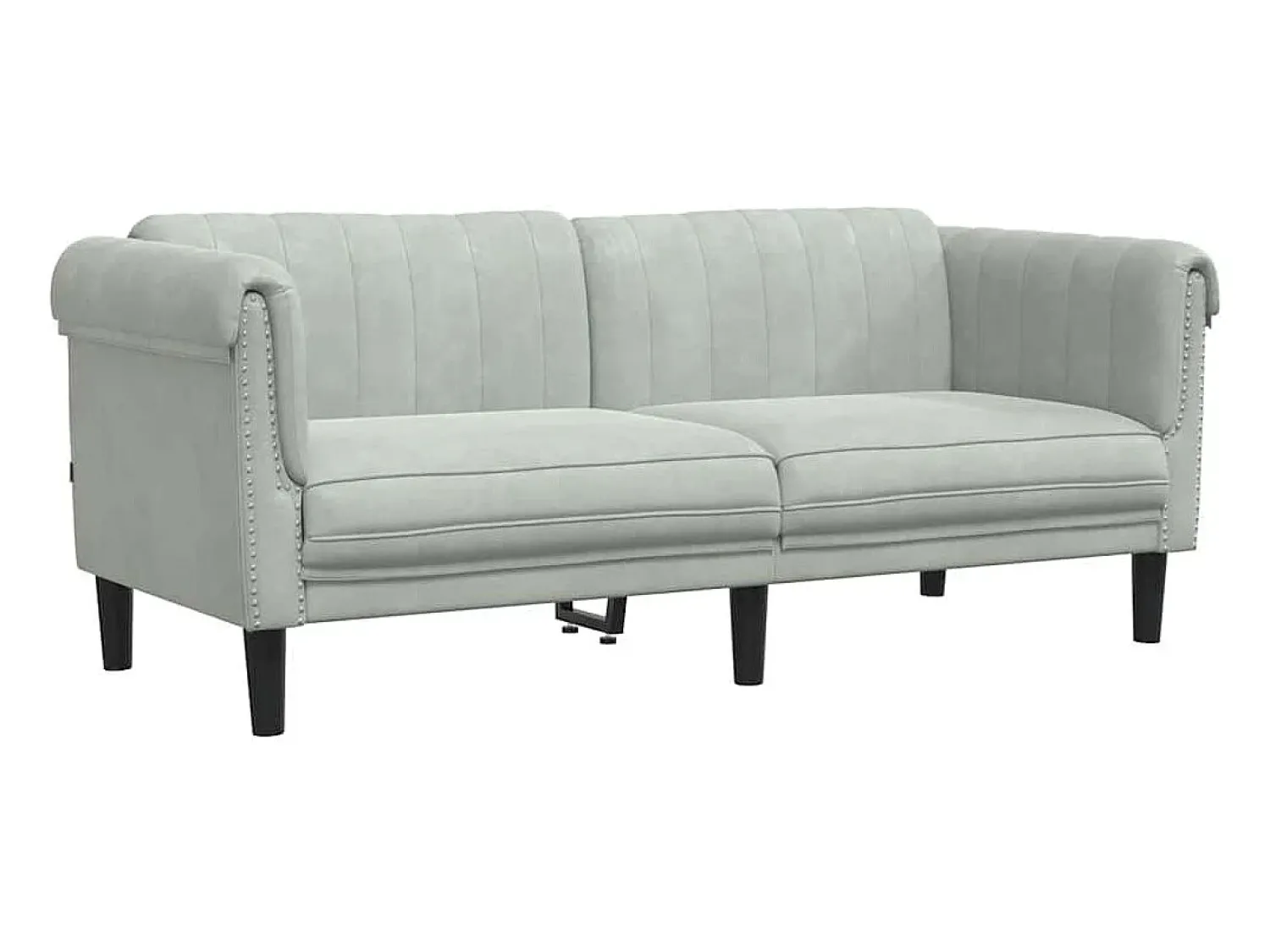 Clearance vidaxl Sofá de 2 lugares veludo -claro Cinzento