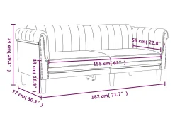 Clearance vidaxl Sofá de 2 lugares veludo -claro Cinzento