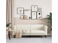 Sofá* Sofá de 3 lugares veludo cor PT590107 Creme