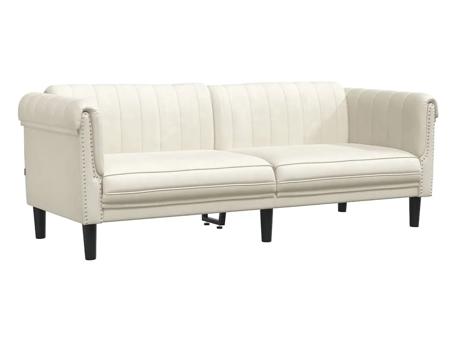 Sofá* Sofá de 3 lugares veludo cor PT590107 Creme