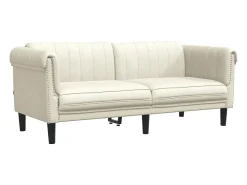 Sofá* Sofá de 2 lugares veludo PT912725 Creme