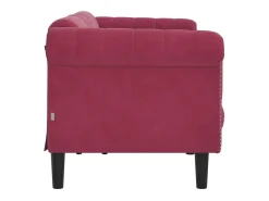 Discount Sofá de 3 lugares veludo tinto PT734289 Vermelho