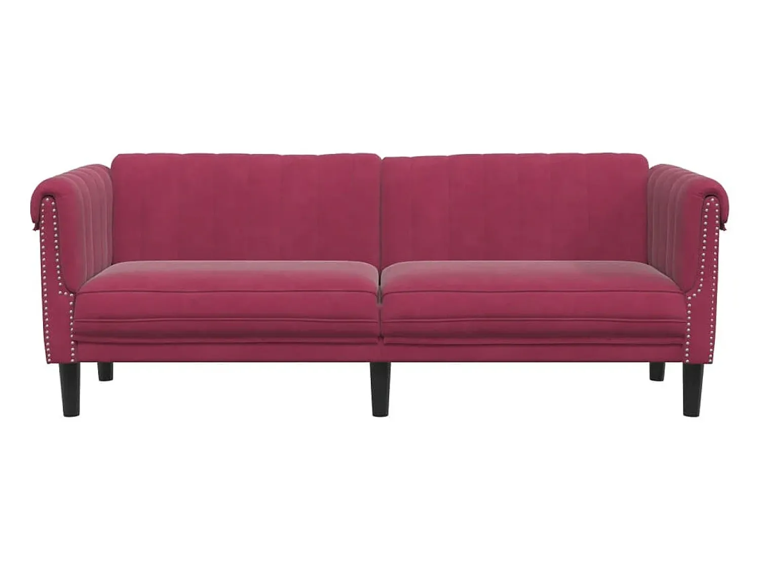 Discount Sofá de 3 lugares veludo tinto PT734289 Vermelho