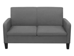 Sofá* Sofá de 2 lugares 135x65x76 cm escuro PT938788 Cinzento