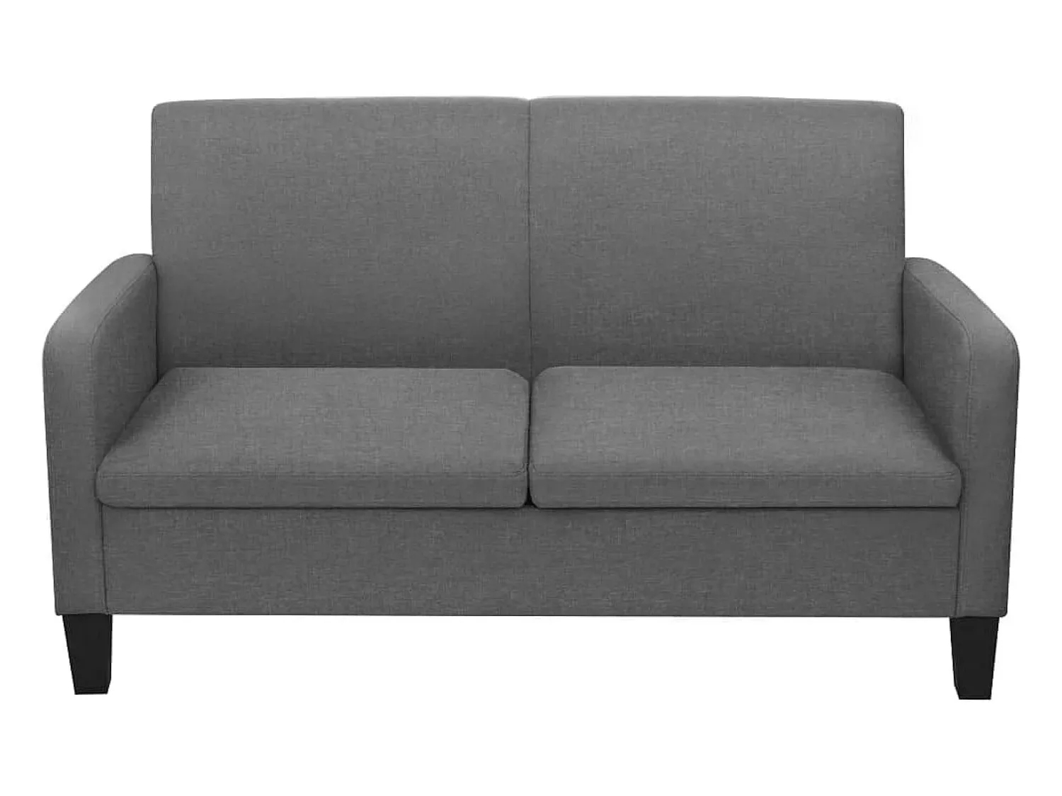 Sofá* Sofá de 2 lugares 135x65x76 cm escuro PT938788 Cinzento
