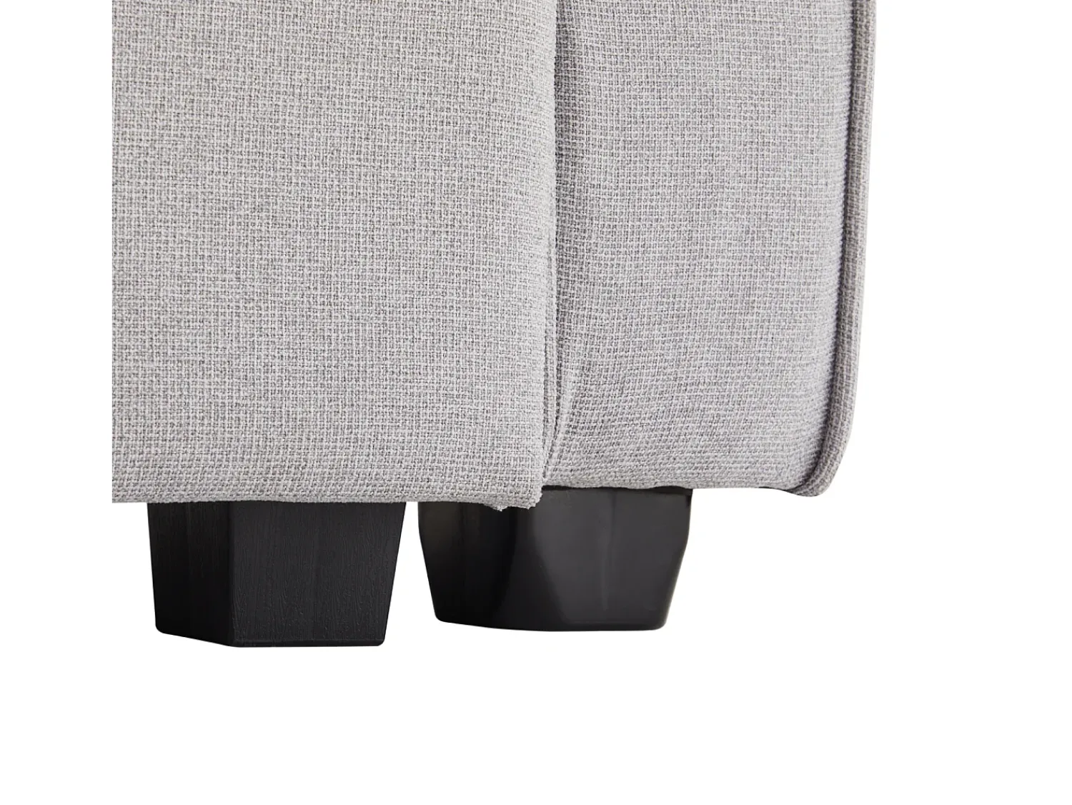 Sofá* Sofá de 4 lugares, 264x83x87cm, tecido linho, com bolsos para os braços e 4 almofadas, estilo simples, para sala de estar, Cinzento claro
