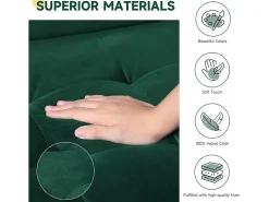 Sofá*DripeX Sofá de 2 -Setente em veludo , sofá moderno da sala de estar, com apoios de braços e pés cônicos, uma região lombar - 148,5x78x85cm Verde