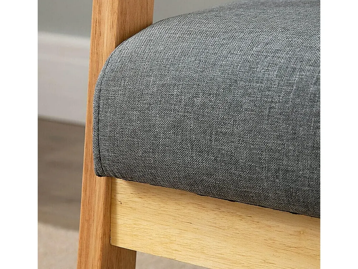 Sofá|DripeX Sofá de 2 -Sofá moderno da sala de estar, em tecido de linho, moldura de madeira, cinza, 107x60x76cm Cinzento