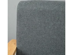 Sofá|DripeX Sofá de 2 -Sofá moderno da sala de estar, em tecido de linho, moldura de madeira, cinza, 107x60x76cm Cinzento