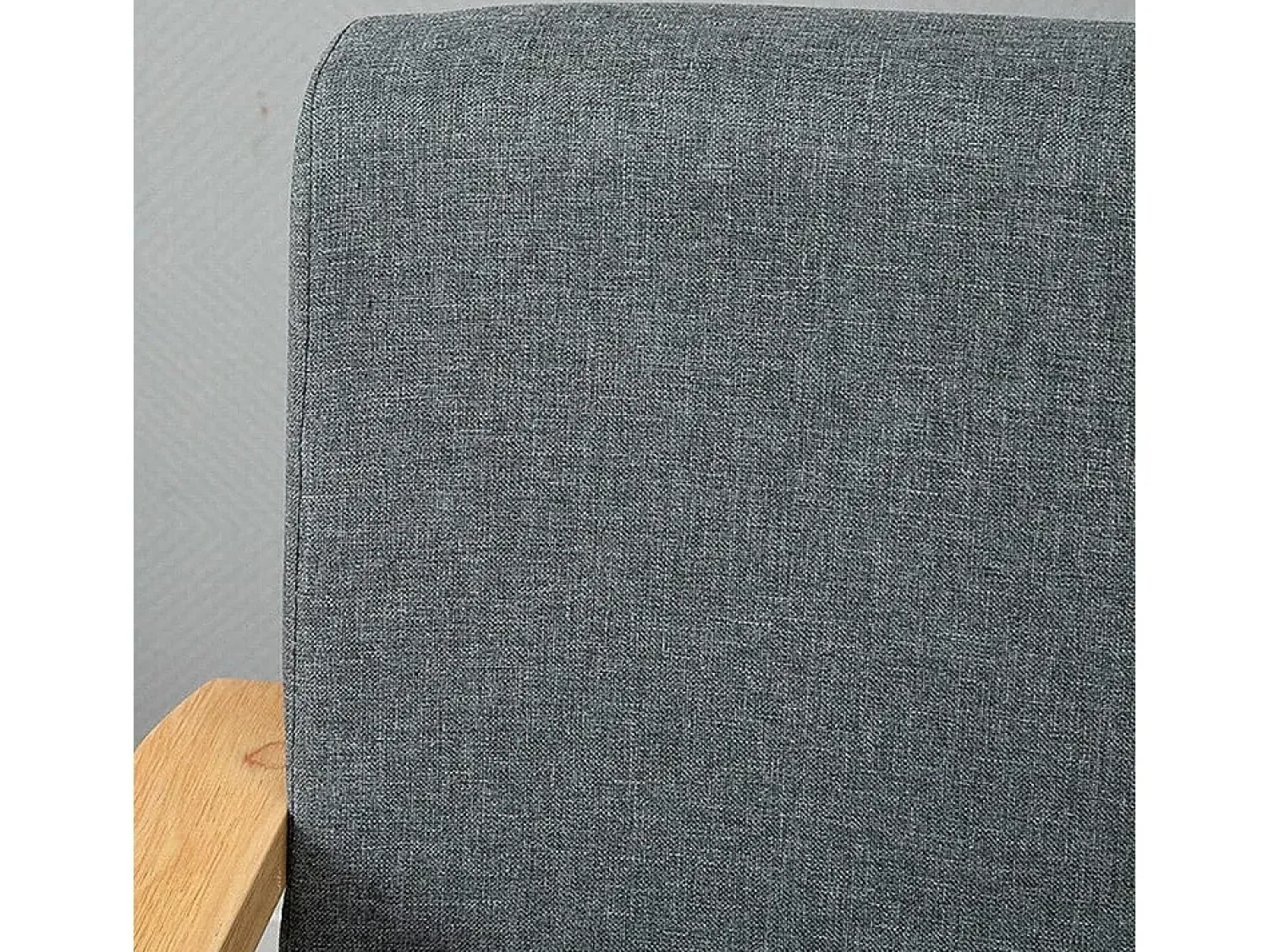 Sofá|DripeX Sofá de 2 -Sofá moderno da sala de estar, em tecido de linho, moldura de madeira, cinza, 107x60x76cm Cinzento