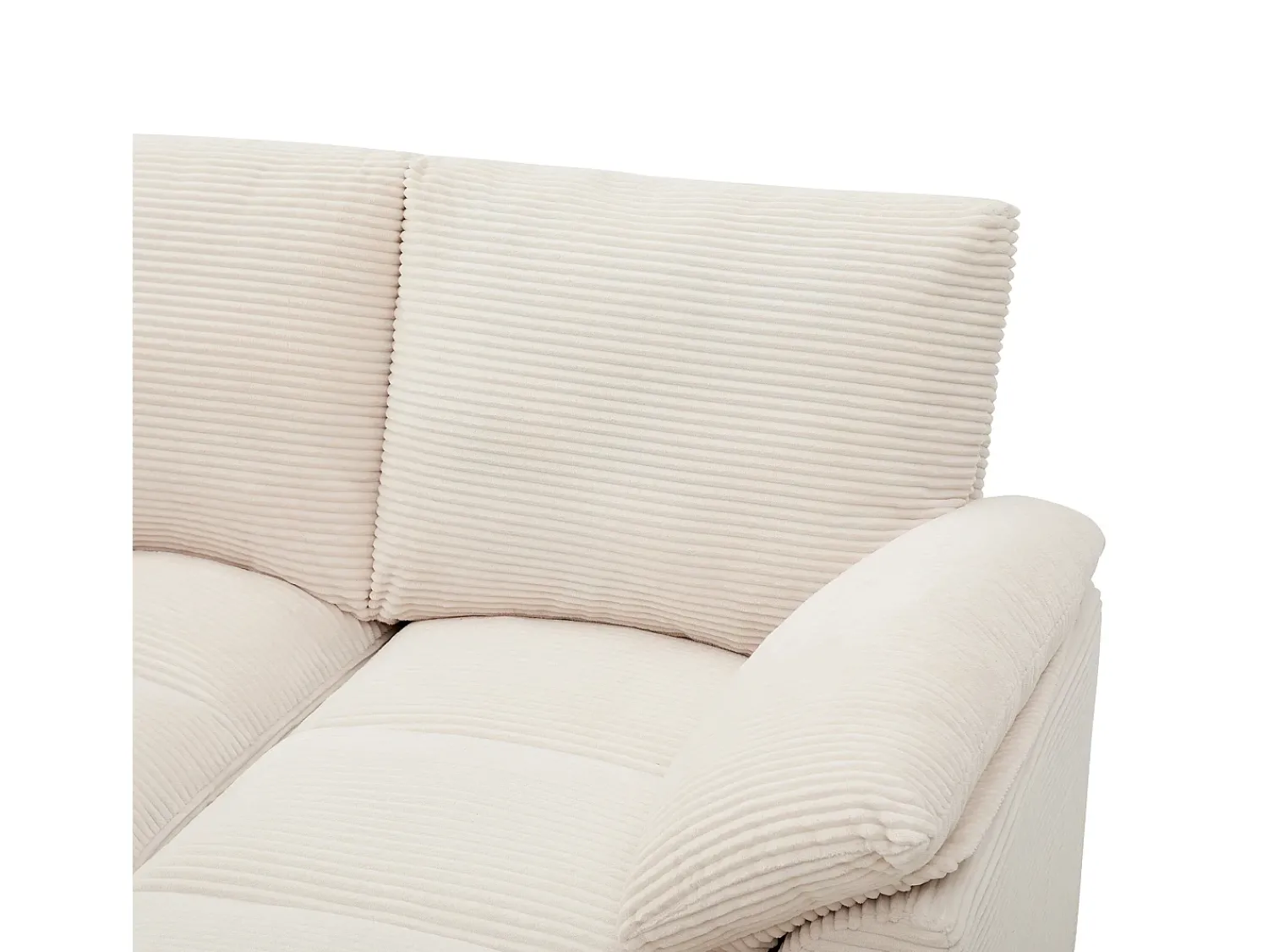 Sofá|ModernLuxe Sofá de canto 4 lugares em forma de U - com espaço de armazenamento - porta-copos incluído - 2 portas USB - Bege