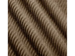 Sofá|DripeX Sofá de canto 3 lugares modular - em Veludo cotelê - com 3 almofadas e puff - 298x178x70cm - Marrom Castanho