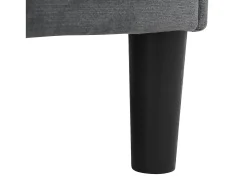 Best Sofá de canto - Sofá com 2 suportes para copos e carregador USB - linho Cinzento
