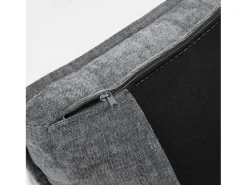 Best Sofá de canto - Sofá com 2 suportes para copos e carregador USB - linho Cinzento