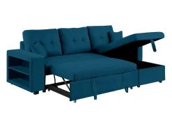 Sofá|Concept-Usine Sofá de canto conversível 4 lugares GLASGOW Azul