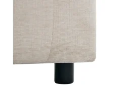Sofá de canto - Sofá de 3 lugares com pufe e 2 almofadas - chenille - para sala de estar e escritório Bege