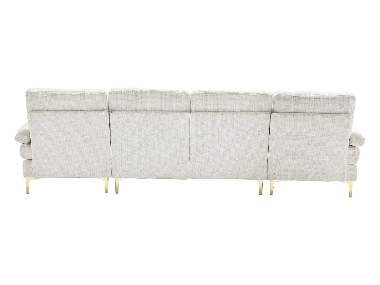 Sofá de canto - Sofá de 4 lugares com assento e almofadas - chenille - para sala de estar e quarto^ Sofá