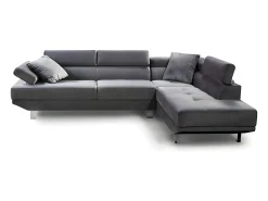 Online Saldosystocks Sofá de Canto Chaise Longue Executive 262cm , Chaise Direita Preto