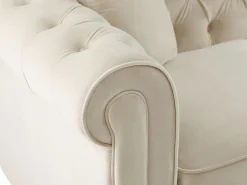 Vente-unique Sofá de canto chesterfield reversível em veludo TOLEDO^ Sofá