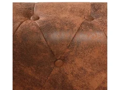 Sofá|vidaxl Sofá de canto Chesterfield 5 lugares couro artificial Castanho