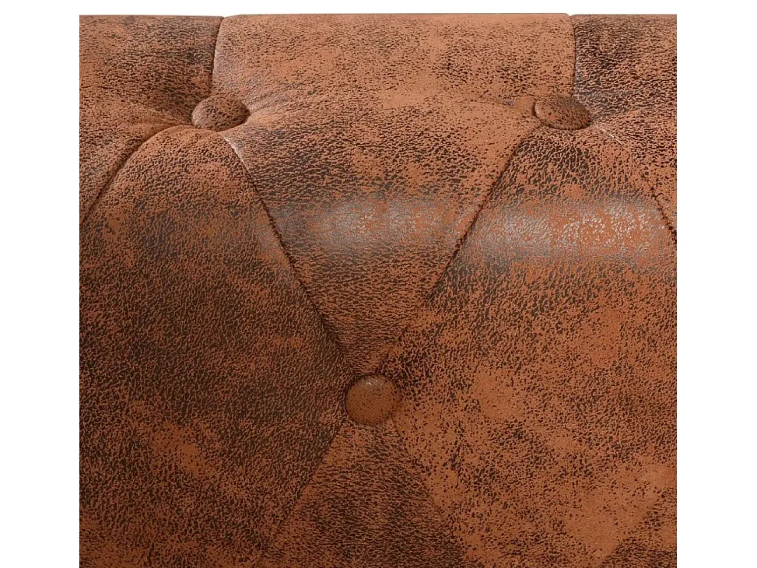 Sofá|vidaxl Sofá de canto Chesterfield 5 lugares couro artificial Castanho