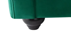 Vente-unique Sofá de canto chesterfield reversível em veludo TOLEDO Verde