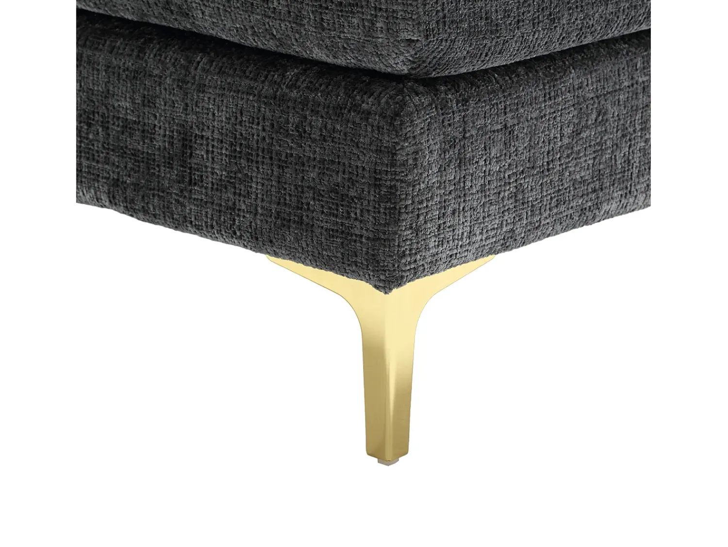 Sofá de canto - Sofá de 4 lugares com assentos e almofadas - chenille - para sala e quarto^ Sofá