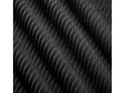Sofá* Sofá de Canto com Braços Curvos - Sofá de 2 lugares com encosto e almofadas decorativas - Veludo cotelê Preto