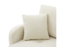 ModernLuxe Sofá de canto com chaise longue - 3 lugares - tecido de algodão e linho - Bege claro^ Sofá
