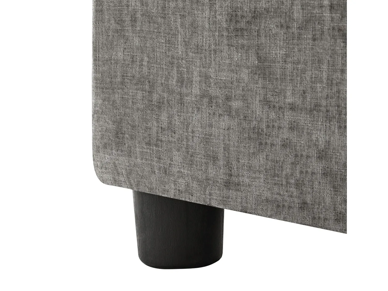 Sofá* Sofá de canto com pufe - Sofá de 4 lugares com 4 almofadas e braços ajustáveis - tecido chenille Cinzento