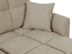 New Vente-unique Sofá de canto conversível e reversível em tecido chenille LUMARIO Bege