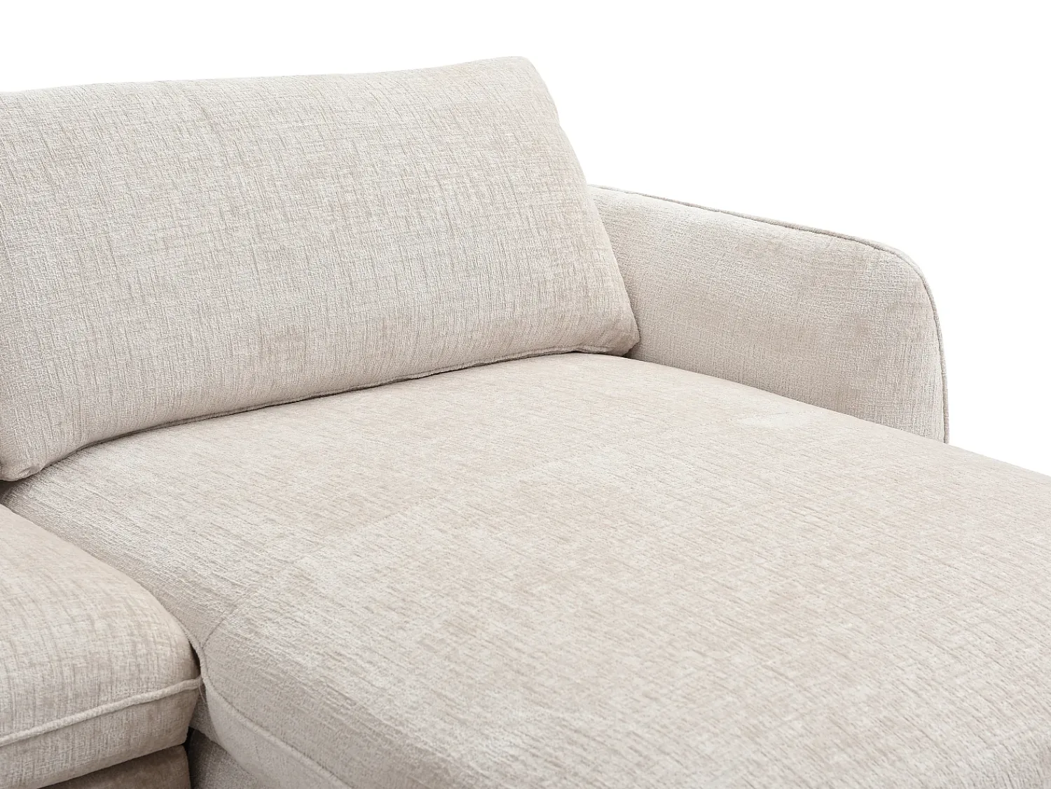 Sofá*Vente-unique Sofá de canto conversível e reversível em tecido matizado MONAVI Bege