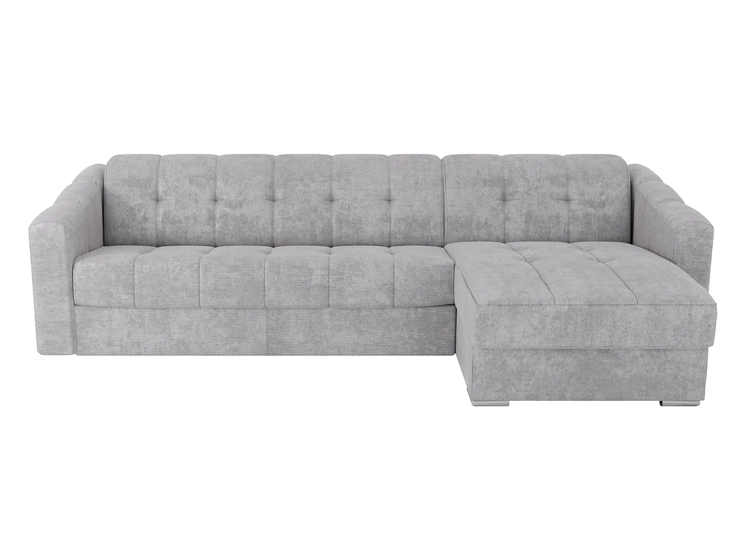 Vente-unique Sofá de canto convertível abertura rápida tecido ripas - 160 cm - 18 cm DARIELO^ Sofá